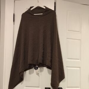 Quince Chocolate Brown Women's Mongolian Cashmere Poncho